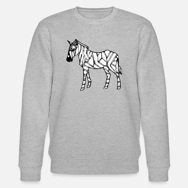 Le zèbre - Sweat bio CHANGER Stanley/Stella Unisexe - gris chiné
