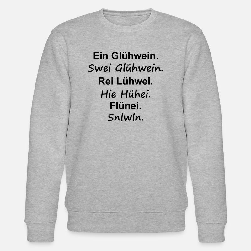 Ein Glühwein Swei Glühwein - Stanley/Stella Unisex Bio-Sweatshirt CHANGER  - Grau meliert