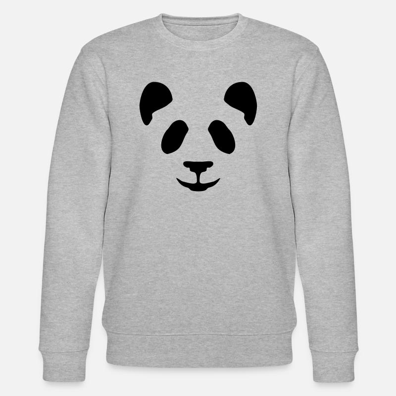 Panda Face - Stanley/Stella Unisex Bio-Sweatshirt CHANGER  - Grau meliert