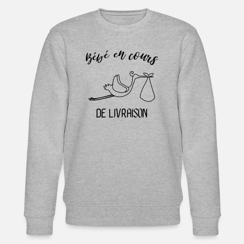 bébé en cours de livraison - Sweat bio CHANGER Stanley/Stella Unisexe - gris chiné