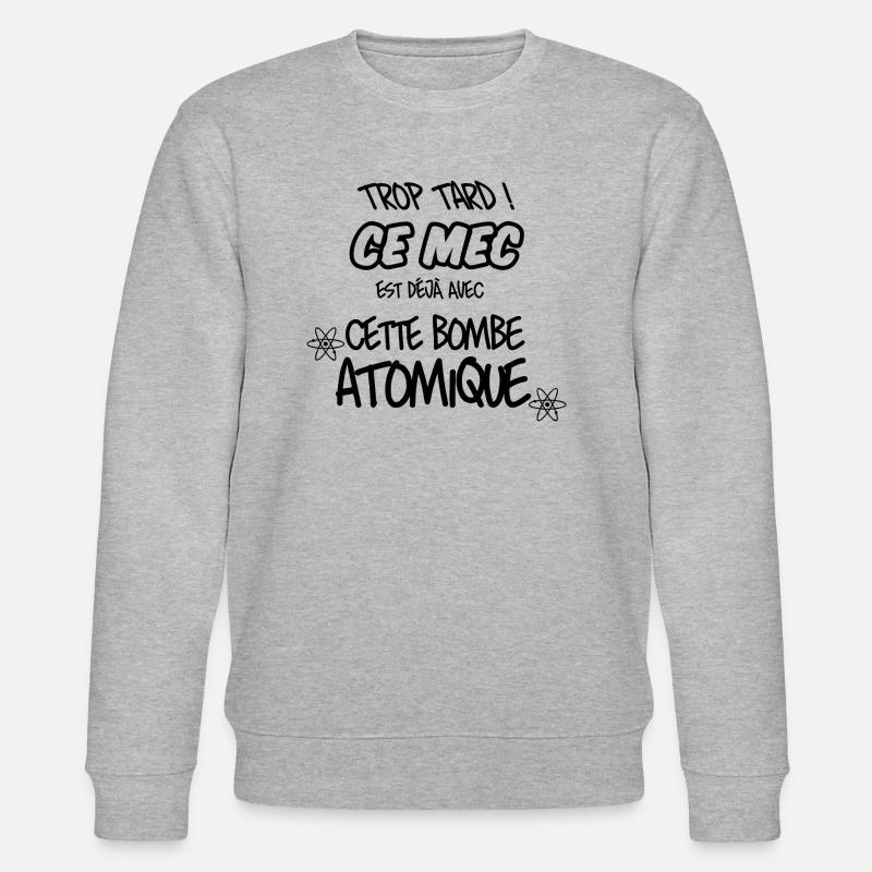 idée cadeau saint valentin - Sweat bio CHANGER Stanley/Stella Unisexe - gris chiné