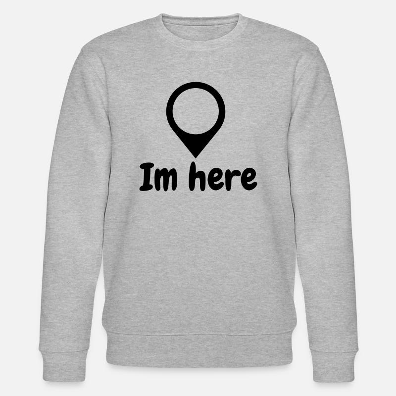 Ich bin hier - Stanley/Stella Unisex Bio-Sweatshirt CHANGER  - Grau meliert