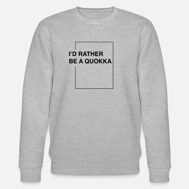 I'd rather be a quokka - Stanley/Stella Unisex Bio-Sweatshirt CHANGER  - Grau meliert