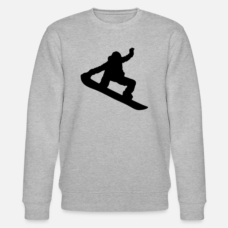 Snowboarder Silhouette - Sweat bio CHANGER Stanley/Stella Unisexe - gris chiné