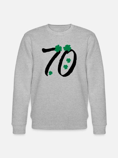 Shamrock number 70 - Stanley/Stella CHANGER Unisex Organic Sweatshirt - heather grey