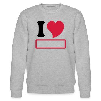I love à personnaliser - Sweat bio CHANGER Stanley/Stella Unisexe - gris chiné - Devant - Nik (191cm) & Marisol (170cm)