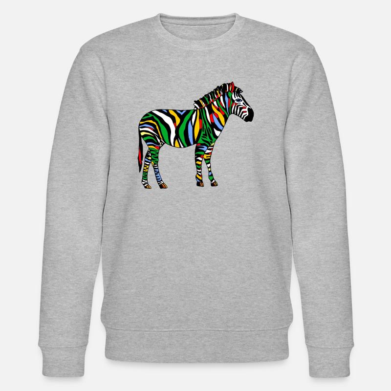 Zebra - Stanley/Stella Unisex Bio-Sweatshirt CHANGER  - Grau meliert