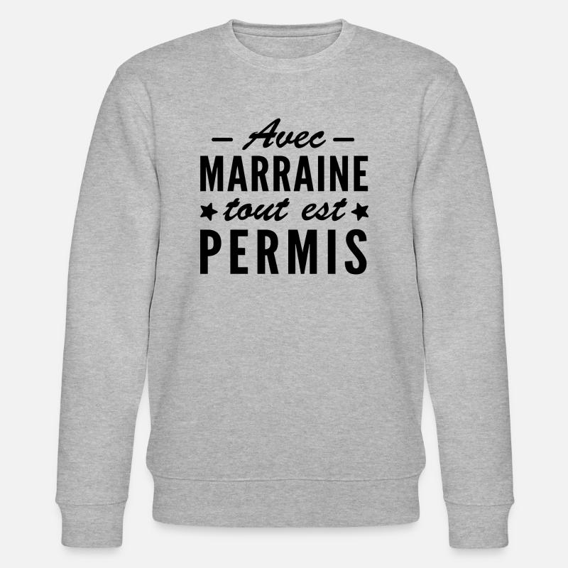 avec marraine tout est permis - Sweat bio CHANGER Stanley/Stella Unisexe - gris chiné