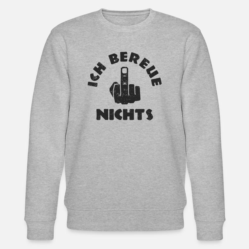 Ich Bereue Nichts - Stanley/Stella Unisex Bio-Sweatshirt CHANGER  - Grau meliert