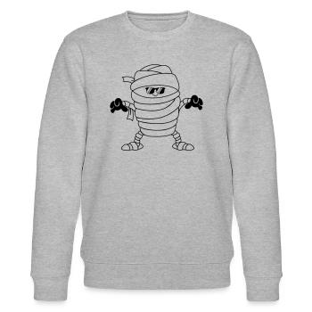 mumie sonnenbrille - Stanley/Stella Unisex Bio-Sweatshirt CHANGER  - Grau meliert - Vorne - Nik (191cm) & Marisol (170cm)