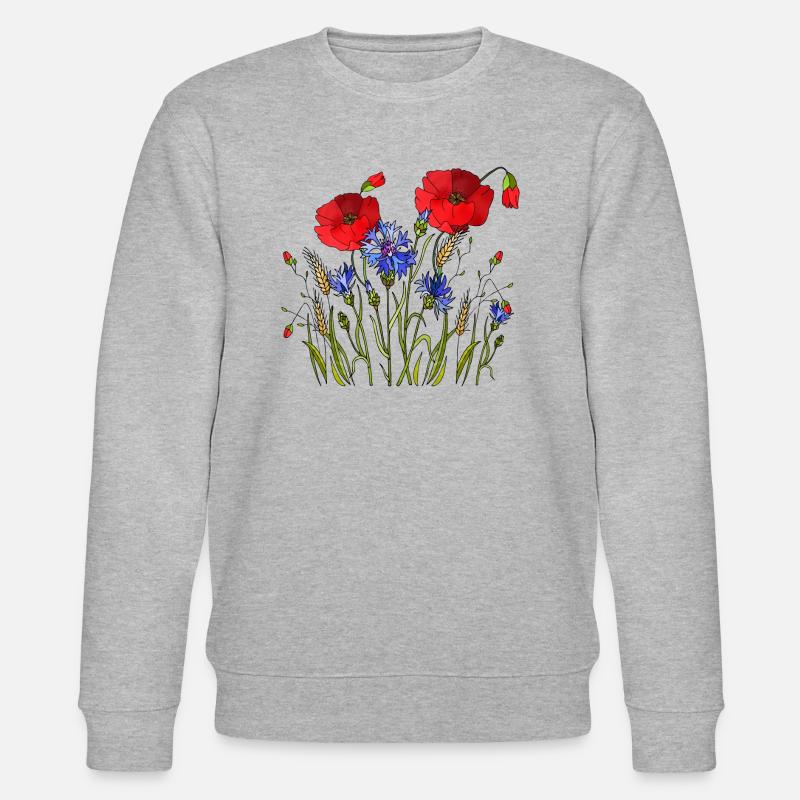 Blumen - Stanley/Stella Unisex Bio-Sweatshirt CHANGER  - Grau meliert