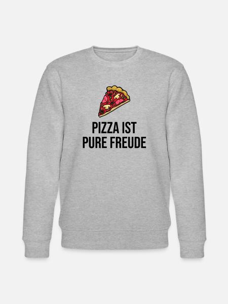 Pizza is pure joy - Stanley/Stella CHANGER Unisex Organic Sweatshirt - heather grey