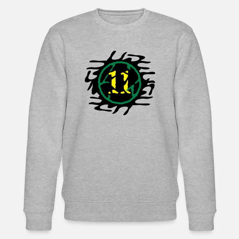 11_klecks_broken_vec_3de - Stanley/Stella Unisex Bio-Sweatshirt CHANGER  - Grau meliert