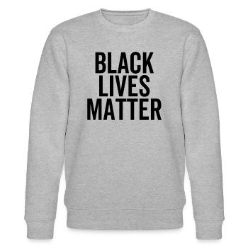 Black Lives Matter - Stanley/Stella Unisex Bio-Sweatshirt CHANGER  - Grau meliert - Vorne - Nik (191cm) & Marisol (170cm)