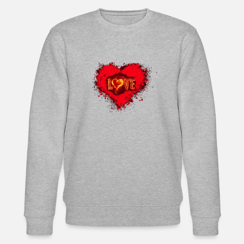 Herzausstrahlung - Stanley/Stella Unisex Bio-Sweatshirt CHANGER  - Grau meliert