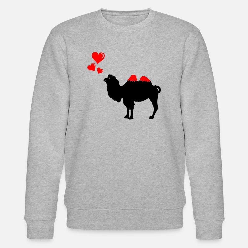 verliebtes kamel - Stanley/Stella Unisex Bio-Sweatshirt CHANGER  - Grau meliert