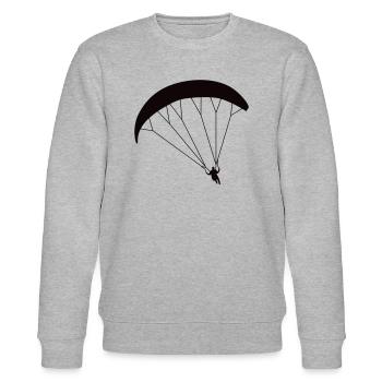 Gleitschirmflieger Siluette - Stanley/Stella Unisex Bio-Sweatshirt CHANGER  - Grau meliert - Vorne - Nik (191cm) & Marisol (170cm)
