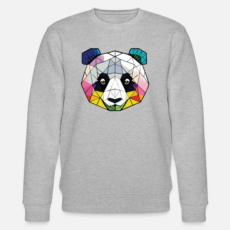 Jugendstil-Panda - Stanley/Stella Unisex Bio-Sweatshirt CHANGER  - Grau meliert