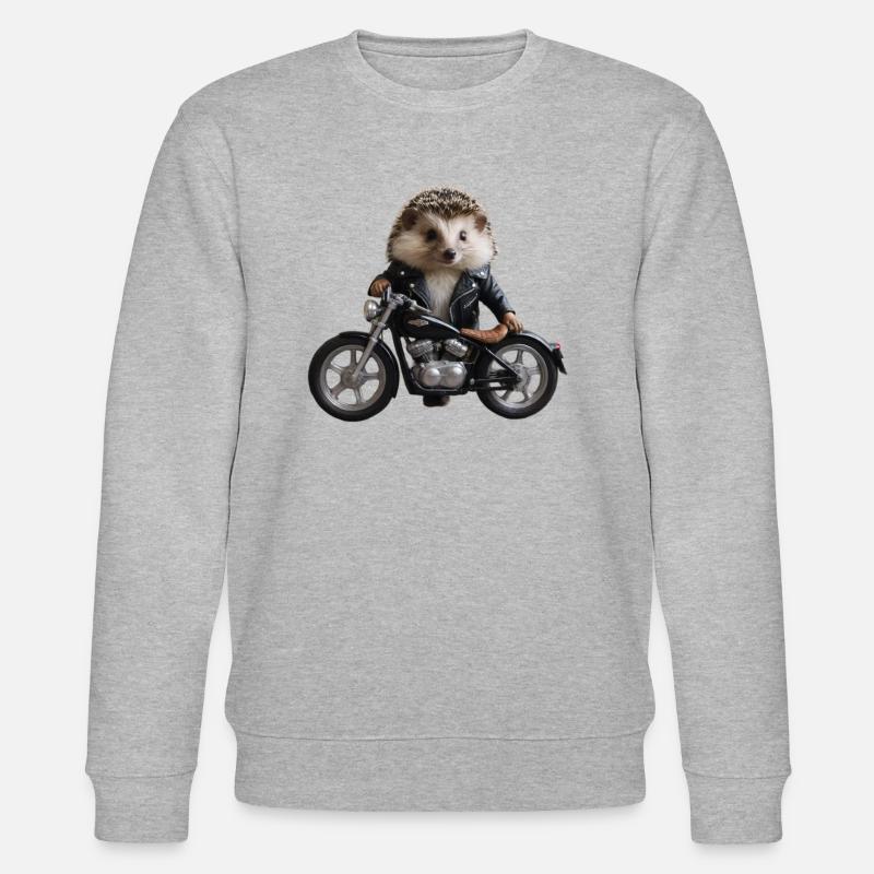 Biker-Igel - Stanley/Stella Unisex Bio-Sweatshirt CHANGER  - Grau meliert
