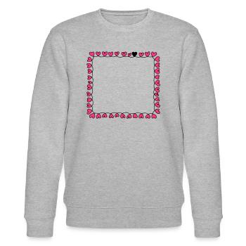 Rahmen Herzen - Stanley/Stella Unisex Bio-Sweatshirt CHANGER  - Grau meliert - Vorne - Nik (191cm) & Marisol (170cm)