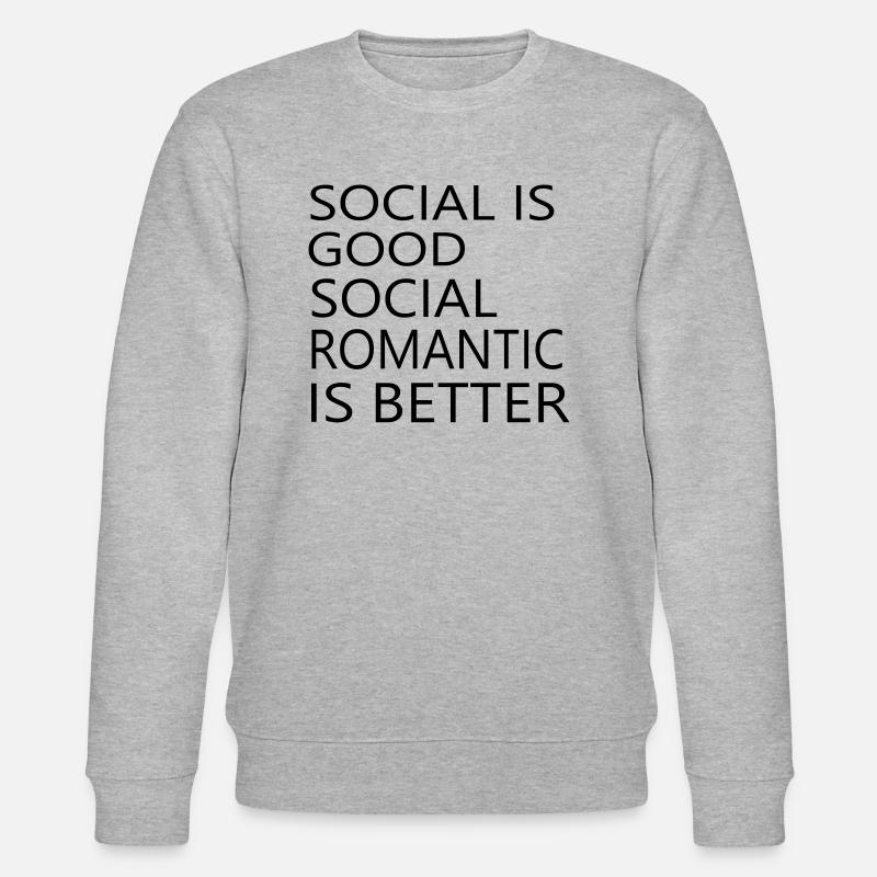 Social romantic - Stanley/Stella Unisex Bio-Sweatshirt CHANGER  - Grau meliert