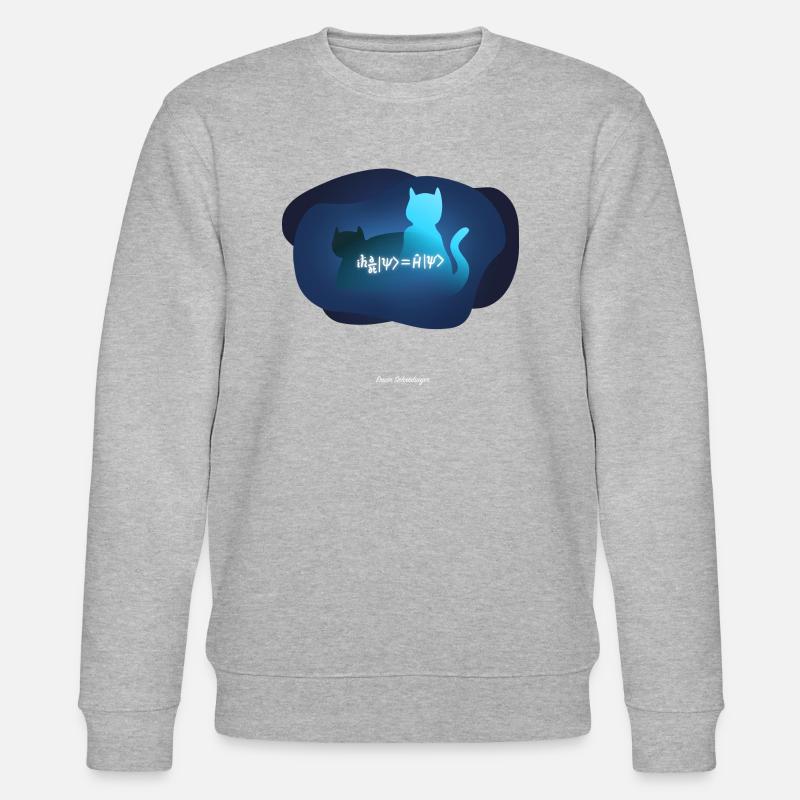 Erwin Schrödinger - Gleichung und Kat - Stanley/Stella Unisex Bio-Sweatshirt CHANGER - Grau meliert