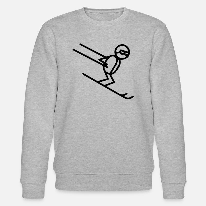 Ski Skiing Après-Ski - Stanley/Stella Unisex Bio-Sweatshirt CHANGER  - Grau meliert