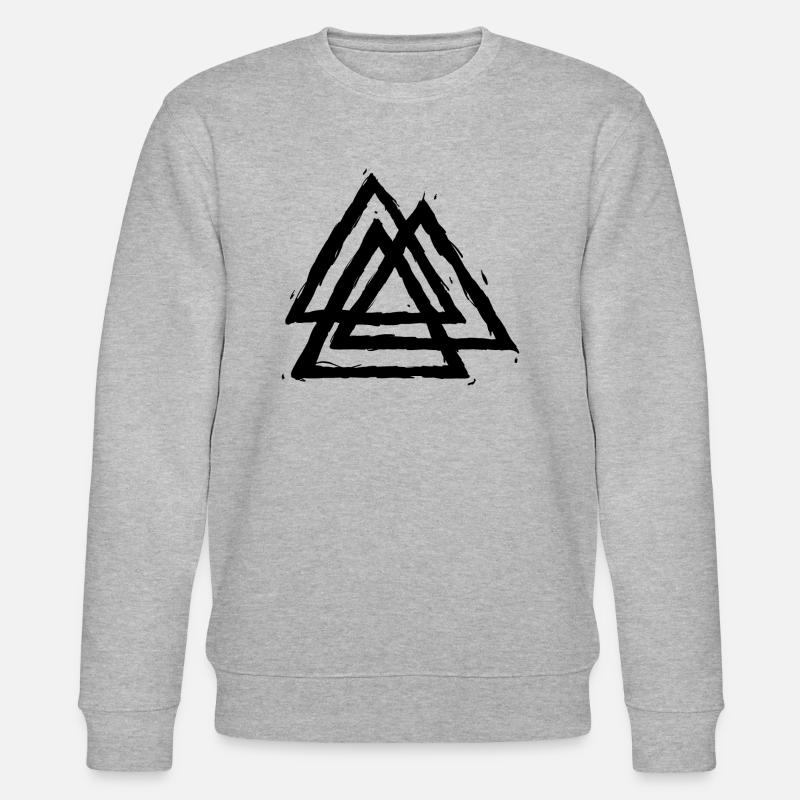Valkunut Viking "Knoten des Occis" - Stanley/Stella Unisex Bio-Sweatshirt CHANGER - Grau meliert