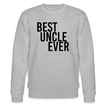 best uncle ever - Stanley/Stella CHANGER Unisex Organic Sweatshirt - heather grey - Front - Nik (191cm) & Marisol (170cm)