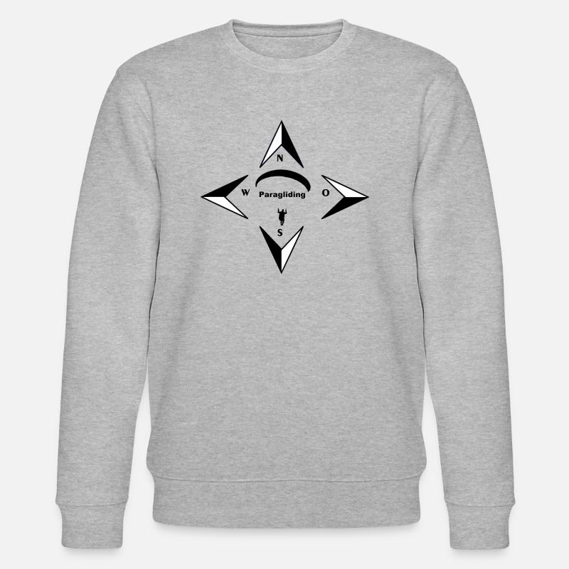 Gleitschirmfliegen Compass - Stanley/Stella Unisex Bio-Sweatshirt CHANGER  - Grau meliert