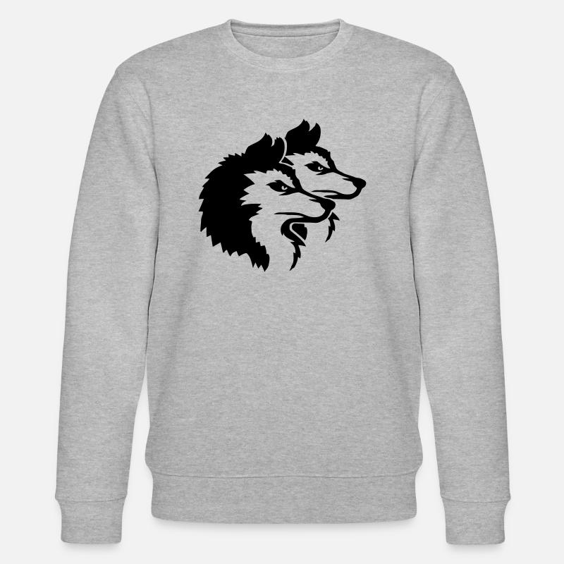 Alpha Wolf Pack Logo - Stanley/Stella Unisex Bio-Sweatshirt CHANGER  - Grau meliert