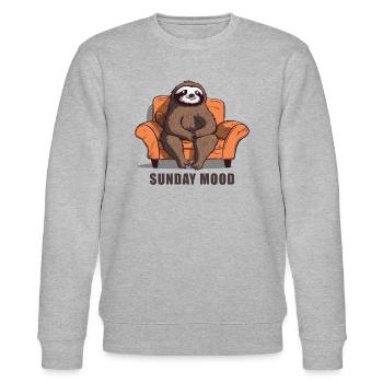 Sonntags Stimmung - Stanley/Stella Unisex Bio-Sweatshirt CHANGER  - Grau meliert - Vorne - Nik (191cm) & Marisol (170cm)