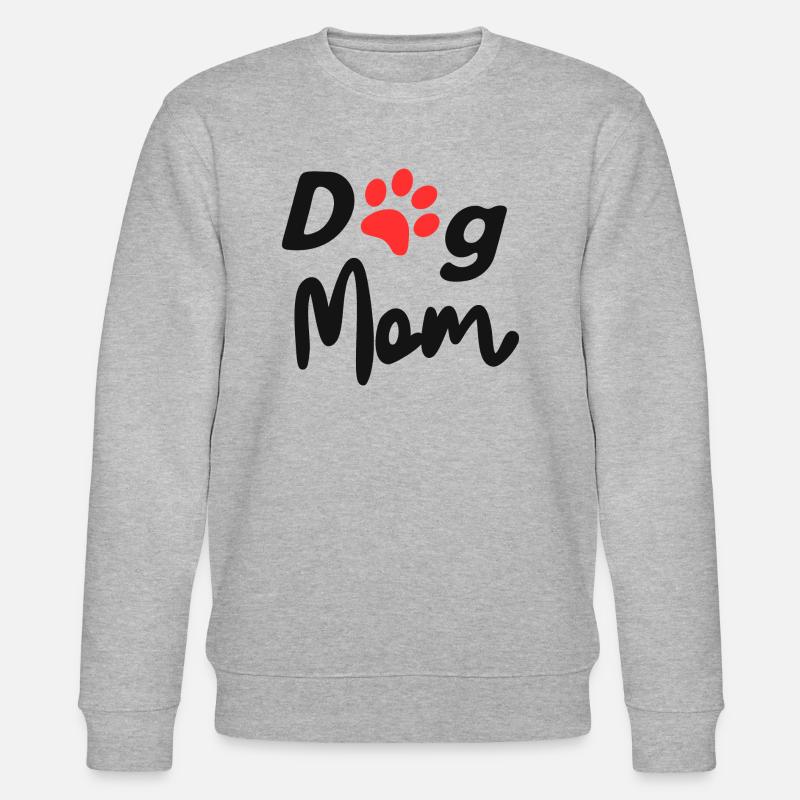 Hunde Mutter mit Pfote - Stanley/Stella Unisex Bio-Sweatshirt CHANGER  - Grau meliert