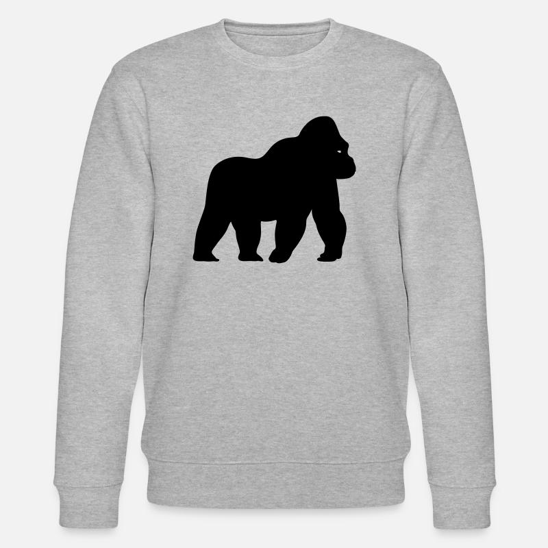 Silhouette Gorilla - Sweat bio CHANGER Stanley/Stella Unisexe - gris chiné