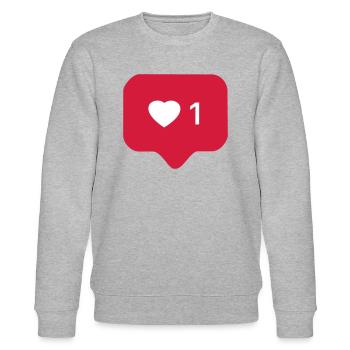 Instagram Like - Stanley/Stella Unisex Bio-Sweatshirt CHANGER  - Grau meliert - Vorne - Nik (191cm) & Marisol (170cm)