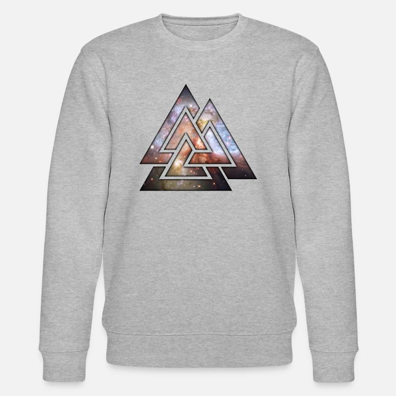 Cosmic Triangles T-Shirts - Stanley/Stella Unisex Bio-Sweatshirt CHANGER - Grau meliert
