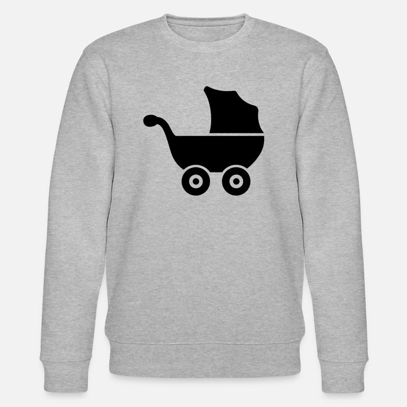 Kinderwagen (baby buggy) - Stanley/Stella Unisex Bio-Sweatshirt CHANGER  - Grau meliert