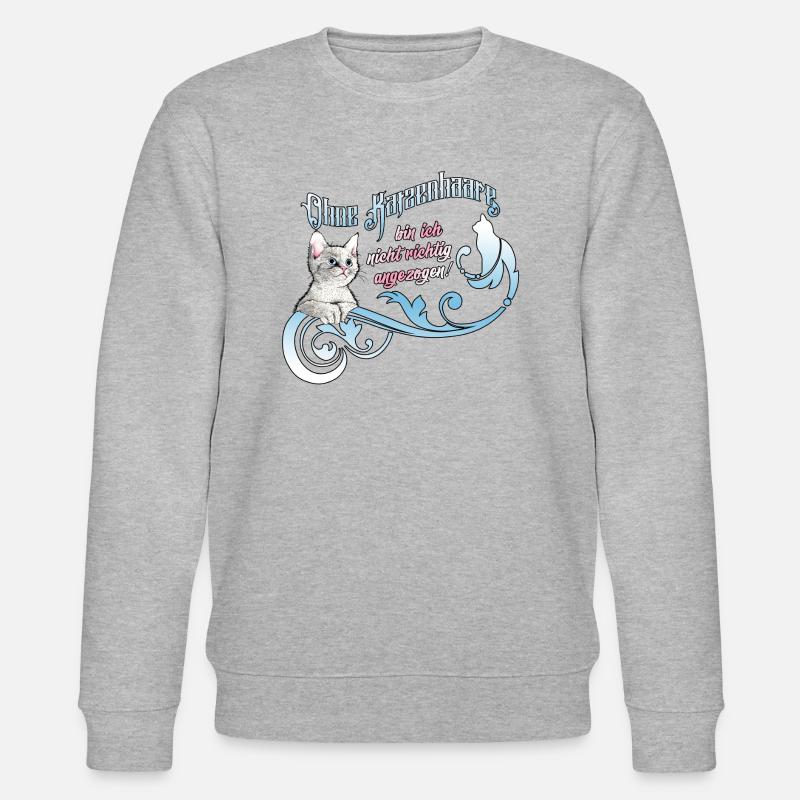 Katzenhaare - Stanley/Stella Unisex Bio-Sweatshirt CHANGER  - Grau meliert