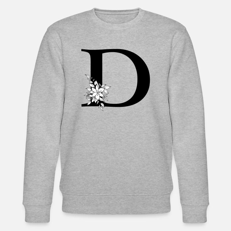 Buchstabe D - Stanley/Stella Unisex Bio-Sweatshirt CHANGER  - Grau meliert