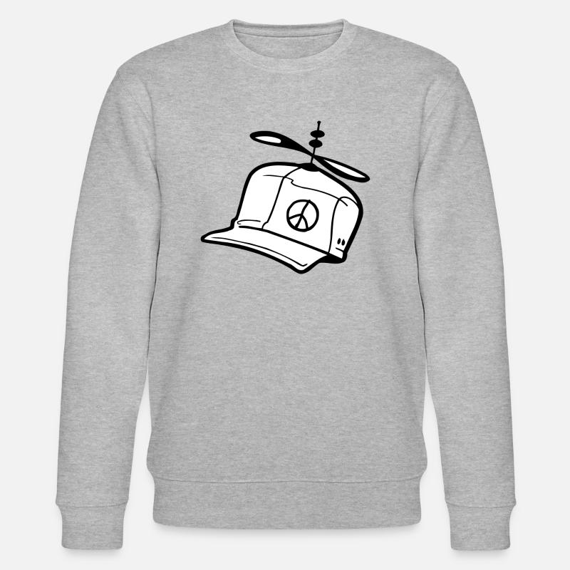 Cap "Peace" - Stanley/Stella Unisex Bio-Sweatshirt CHANGER  - Grau meliert