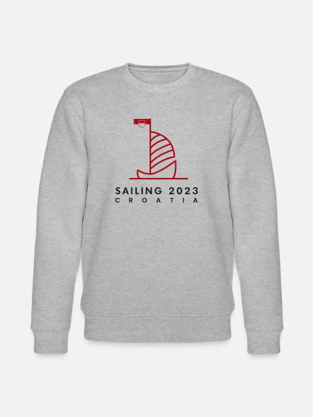 Sailing Croatia 2023 - Stanley/Stella Unisex Bio-Sweatshirt CHANGER  - Grau meliert