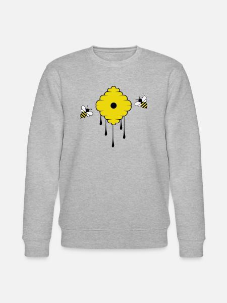 honey bees - Stanley/Stella CHANGER Unisex Organic Sweatshirt - heather grey