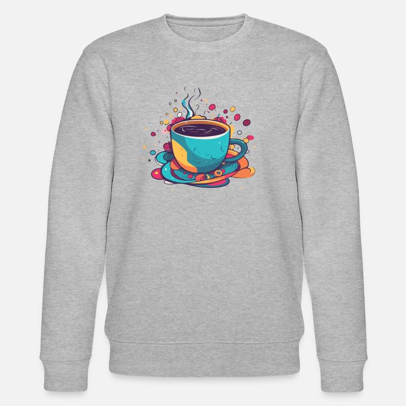 Tasse Kaffee - Stanley/Stella Unisex Bio-Sweatshirt CHANGER  - Grau meliert