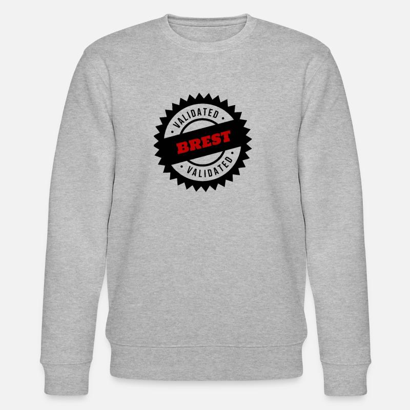 BREST VALIDIEREN - Stanley/Stella Unisex Bio-Sweatshirt CHANGER  - Grau meliert