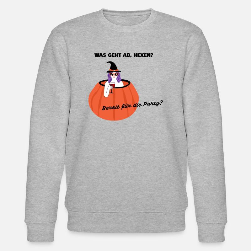hexen Halloween - Stanley/Stella Unisex Bio-Sweatshirt CHANGER  - Grau meliert