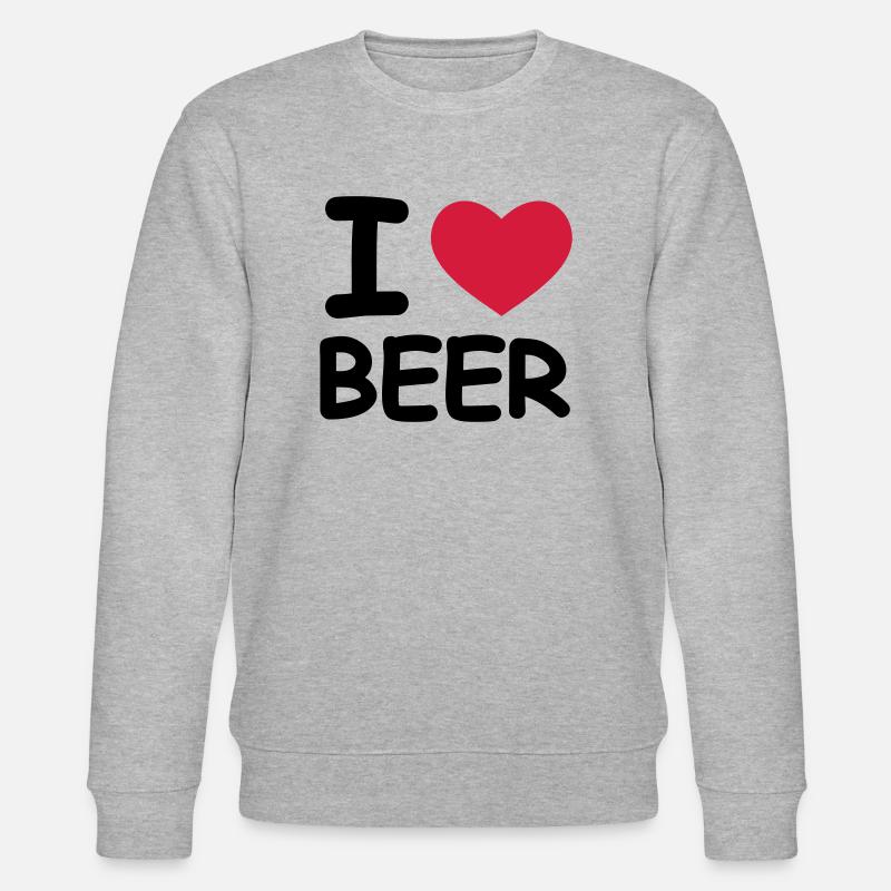 I Love Beer - Stanley/Stella Unisex Bio-Sweatshirt CHANGER  - Grau meliert