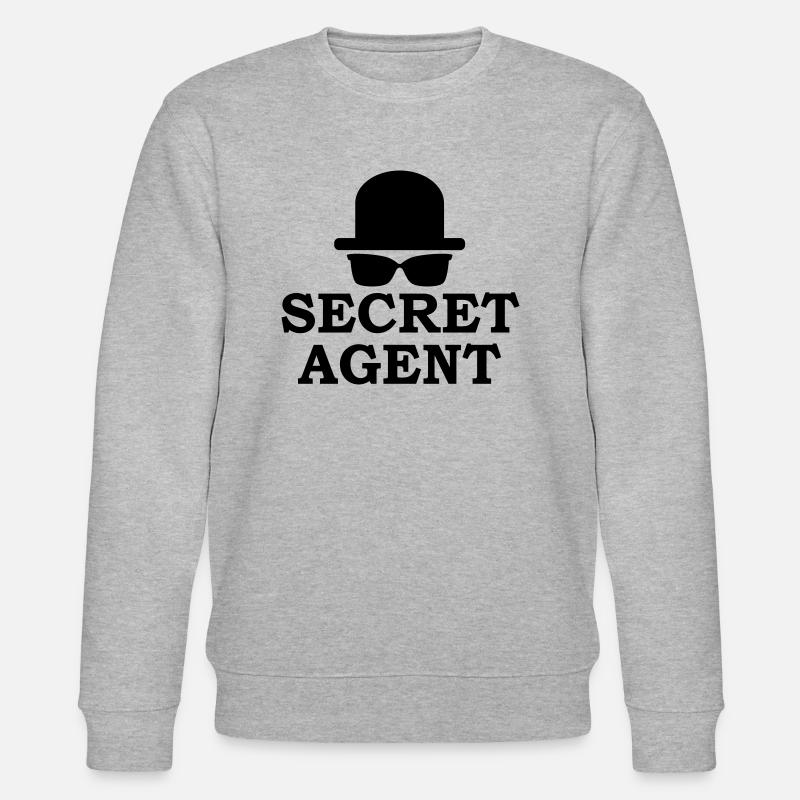 Secret Agent Sonnenbrille - Stanley/Stella Unisex Bio-Sweatshirt CHANGER  - Grau meliert