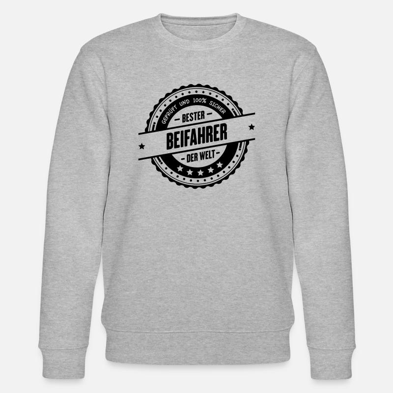 Bester Beifahrer - Stanley/Stella Unisex Bio-Sweatshirt CHANGER  - Grau meliert