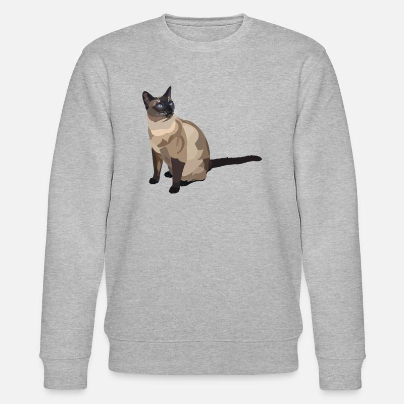 chat siamois - Sweat bio CHANGER Stanley/Stella Unisexe - gris chiné