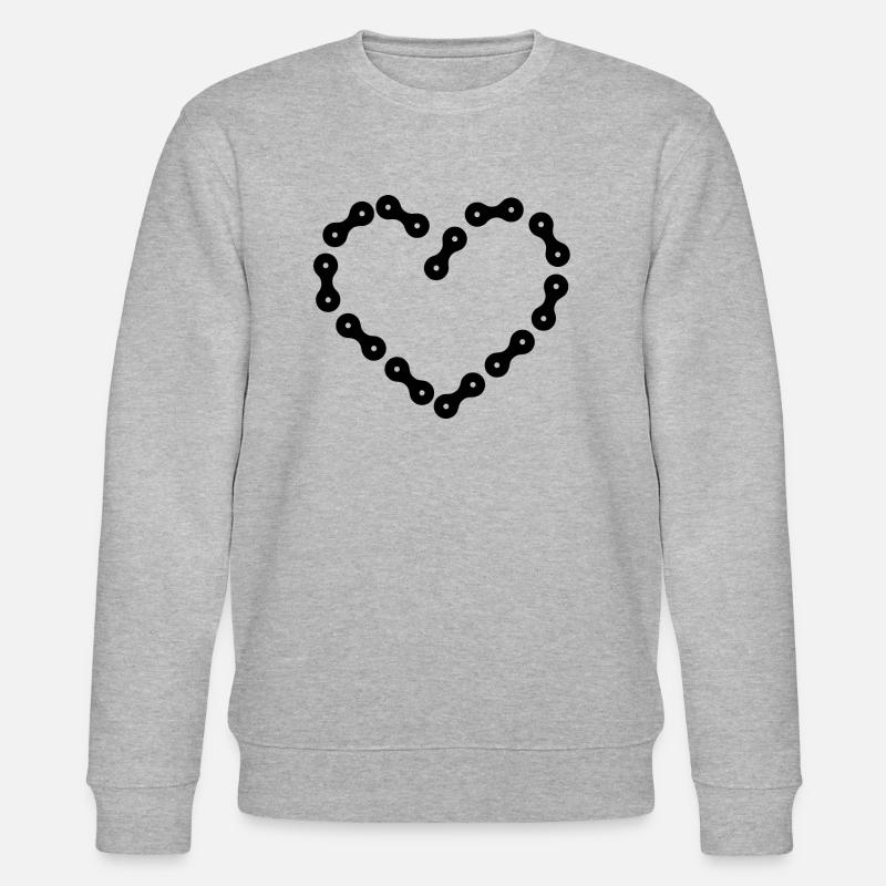 Vélo vélo coeur amour - Sweat bio CHANGER Stanley/Stella Unisexe - gris chiné